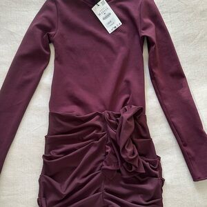 Zara Long Sleeve Dress in Deep Purple